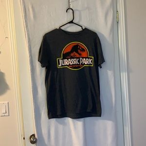Grey Jurassic park t-shirt